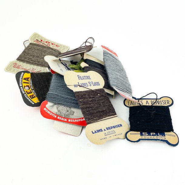 Ti farver vintage stoppegarn 