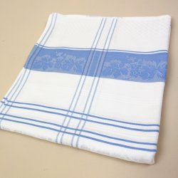 Bl� vintage damask dug 140 cm