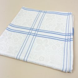 Bl� vintage damask dug 140 cm