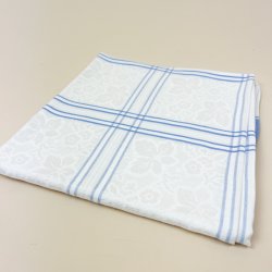 Bl� vintage damask dug 140 cm