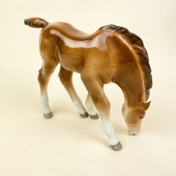 Stor vintage porcel�nsf�l figur