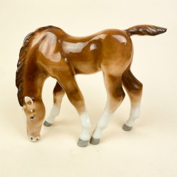 Stor vintage porcel�nsf�l figur