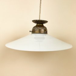 Elegant vintage opalglas pendel