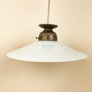 Elegant vintage opalglas pendel