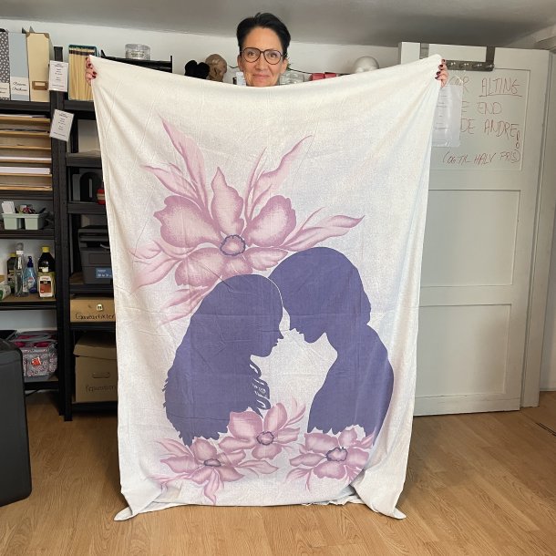 Lilla vintage sengetj med silhuet