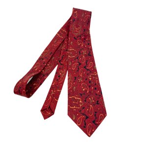 R�d vintage slips med paisley m�nster