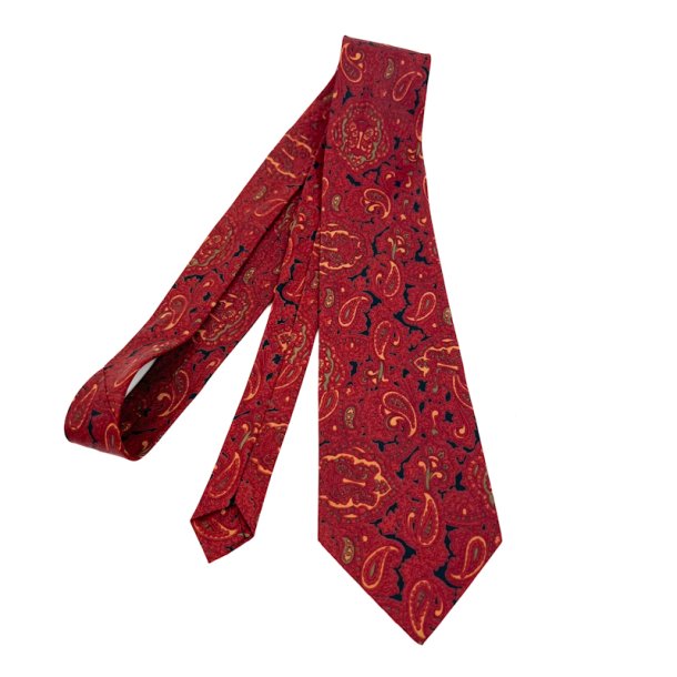 R�d vintage slips med paisley m�nster