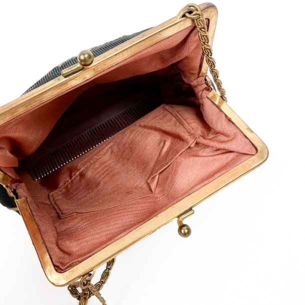 Broderet lille vintage selskabstaske