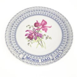Retro morsdagsplatte med orkid�er � 1971