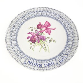 Retro morsdagsplatte med orkid�er � 1971