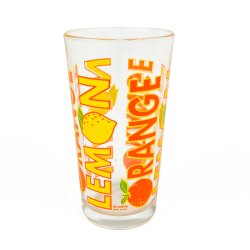 Orange retro lemonade glas