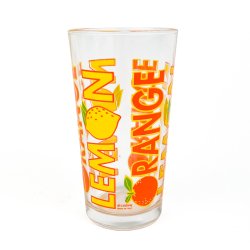Orange retro lemonade glas