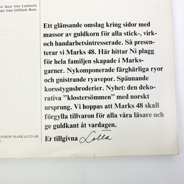 60�er strikkeblad Marks Nr. 48