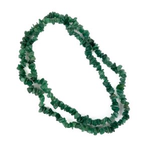 Gr�n vintage aventurin halsk�de