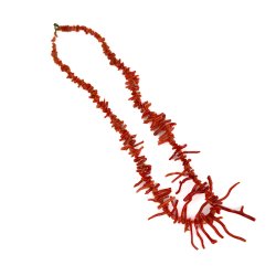 R�d vintage koral halsk�de