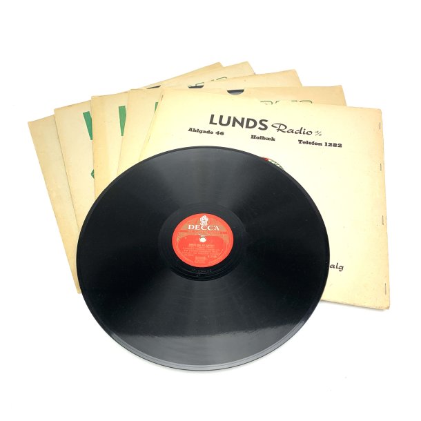 Fire gamle 78 rpm vinyl plader