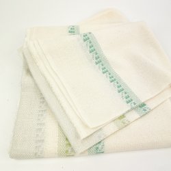 Retro bgelfreie Tischdecke mit grnem Rand  210 cm