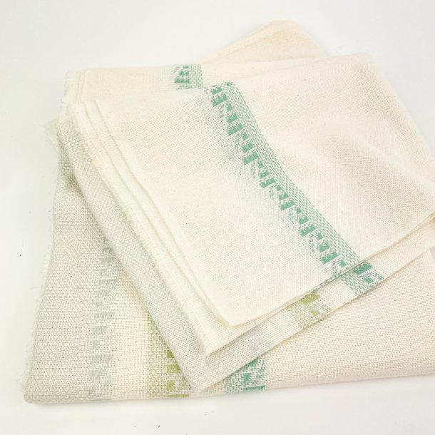 Retro bgelfreie Tischdecke mit grnem Rand  210 cm