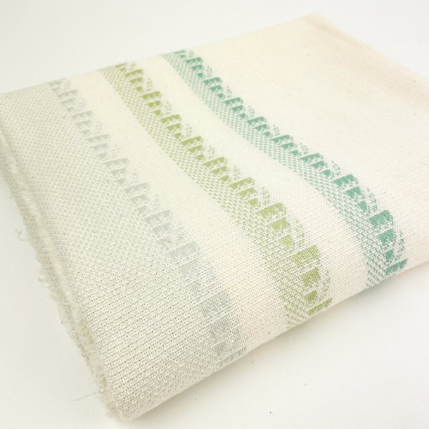 Retro bgelfreie Tischdecke mit grnem Rand  210 cm