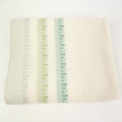 Retro bgelfreie Tischdecke mit grnem Rand  210 cm