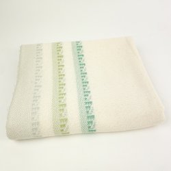 Retro bgelfreie Tischdecke mit grnem Rand  210 cm