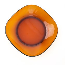 Retro tiefer Glasteller in Orange