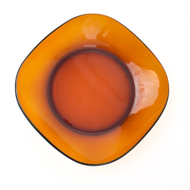 Retro tiefer Glasteller in Orange
