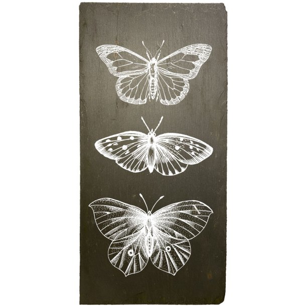 Schieferschild von MoodTiles  3 Schmetterlinge