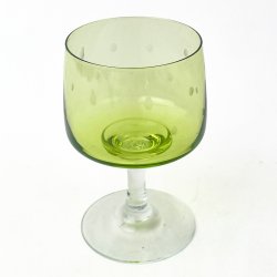 Grnes Retro Weinglas