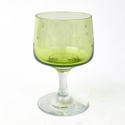 Grnes Retro Weinglas
