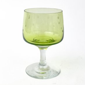 Grnes Retro Weinglas