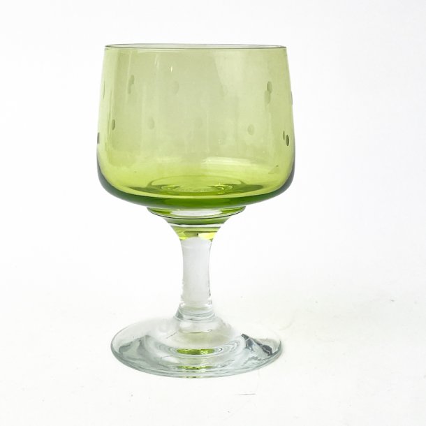 Grnes Retro Weinglas