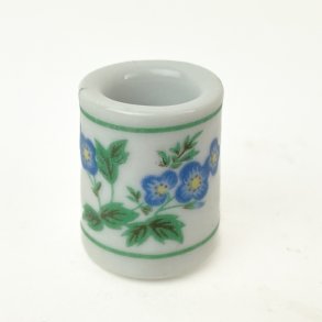 Vintage Porzellan-Kerzenhalter mit blau Blumen