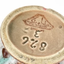 Trkise Vintage-Strehla-Vase