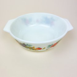 Hvid vintage ildfast sk�l