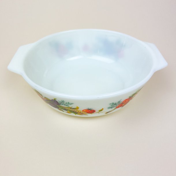 Hvid vintage ildfast sk�l