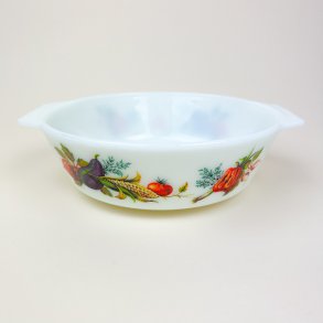 Hvid vintage ildfast sk�l