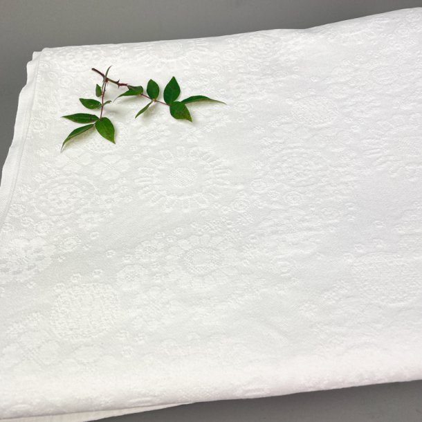 Hvid Georg Jensen vintage damask dug  280 cm