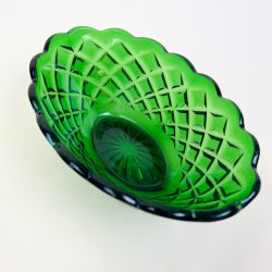 Gr�n vintage glassk�l