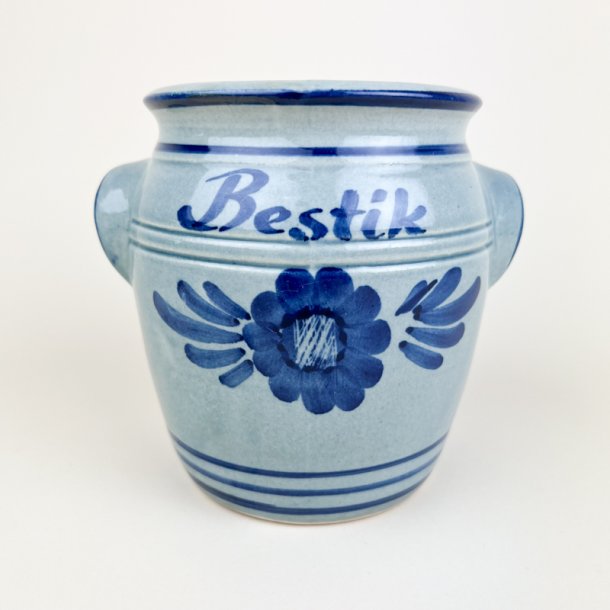 Gr� vintage bestikkrukke