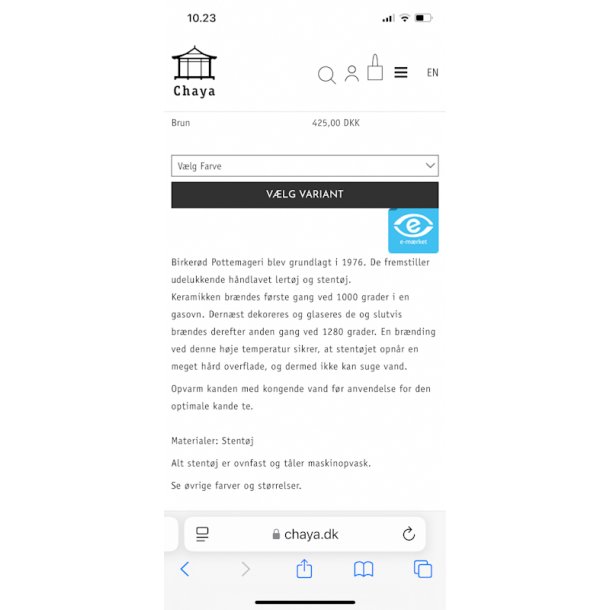 Blaue Vintage-Teekanne, Birkerd Pottemageri