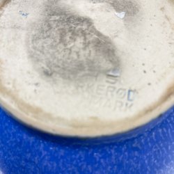 Blaue Vintage-Teekanne, Birkerd Pottemageri