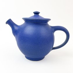 Blaue Vintage-Teekanne, Birkerd Pottemageri