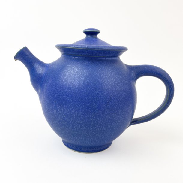 Blaue Vintage-Teekanne, Birkerd Pottemageri