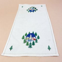 Julebroderet vintage bordl�ber 55 cm