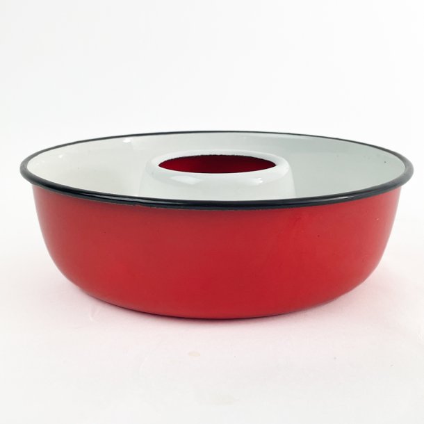 Rote Vintage Emaille-Randform 