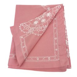 Smuk rosa vintage dug med broderi � 180 cm