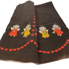  Brun retro dug med engle � 210 cm