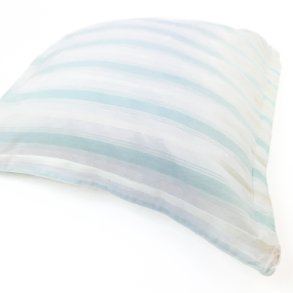 Damask pudebetrk med mintgrnne striber