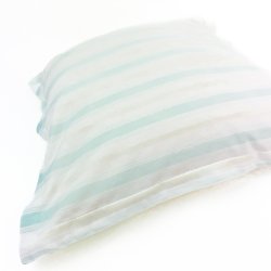 Damask pudebetrk med mintgrnne striber